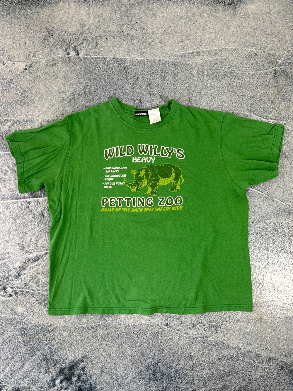 Joe Boxer Green Wild Willy's Petting Zoo Graphic Tee